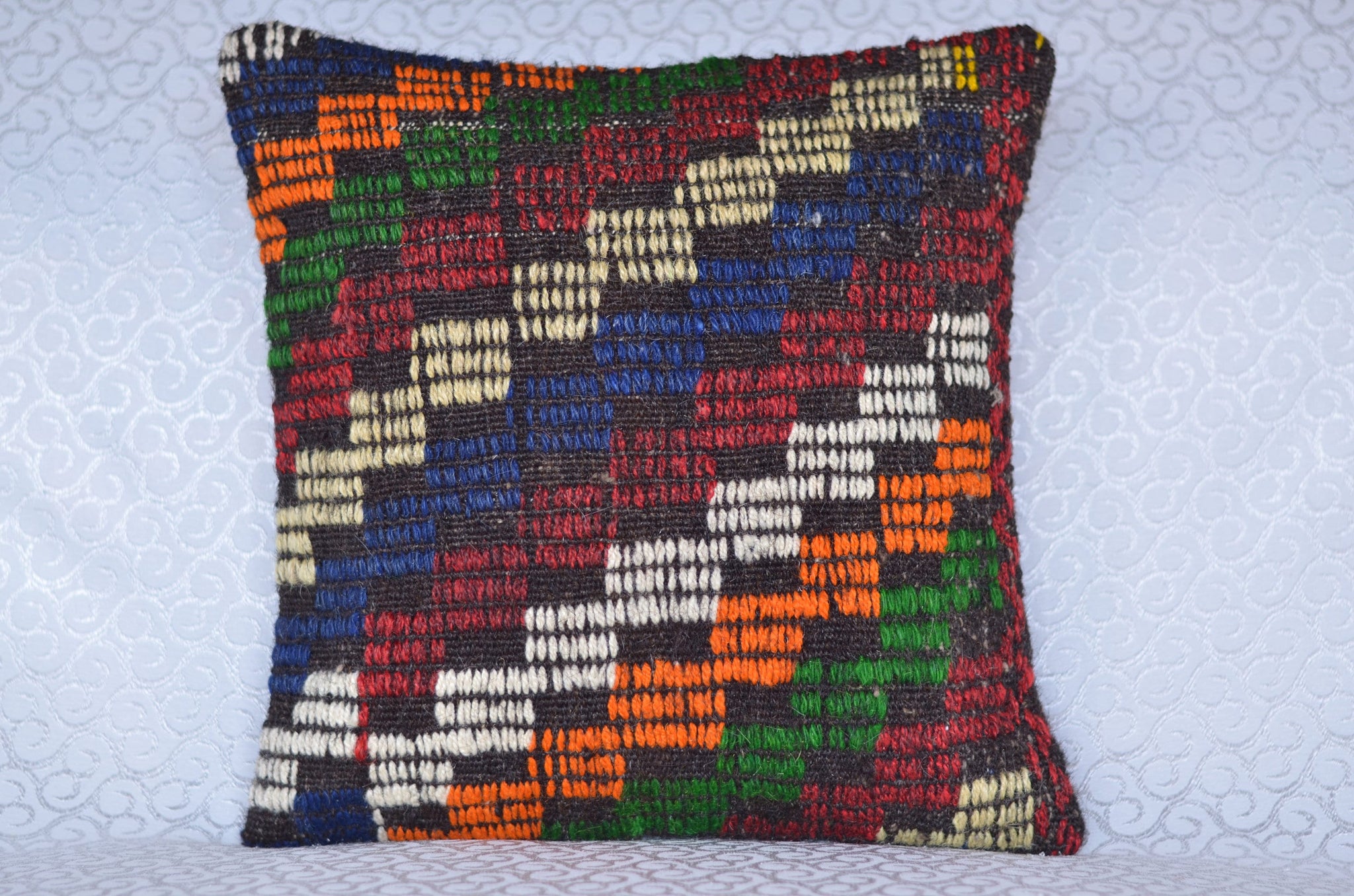 16 x 16 Handmade Decorative  Pillow, %100 Wool, 664886