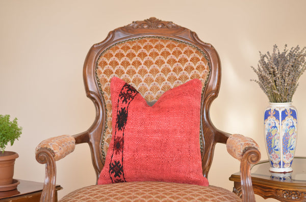 16 x 16 Handmade Turkish Vintage Pillow, %100 Wool, 664887