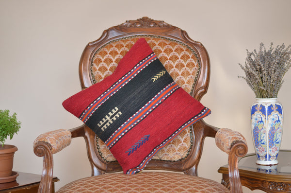 16 x 16 Handmade Decorative  Pillow, %100 Wool, 664889