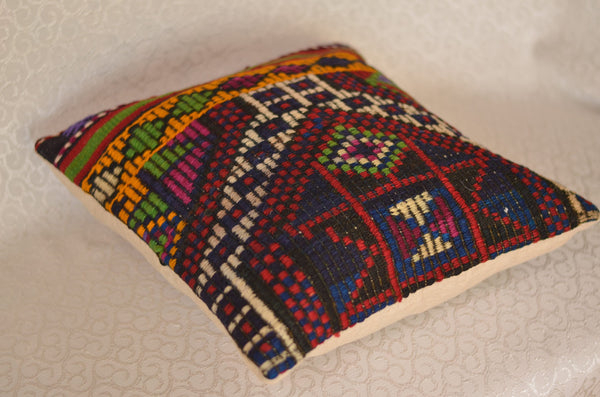 16 x 16 Handmade Decorative Vintage Pillow, %100 Wool, 664894
