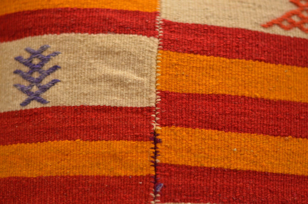 16 x 16 Handmade Turkish Vintage Pillow, %100 Wool, 664895