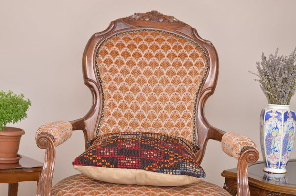 16 x 16 Handmade Turkish Vintage Pillow, %100 Wool, 664904