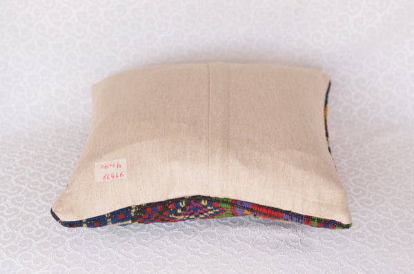 16 x 16 Handmade  Vintage Pillow, %100 Wool, 664911