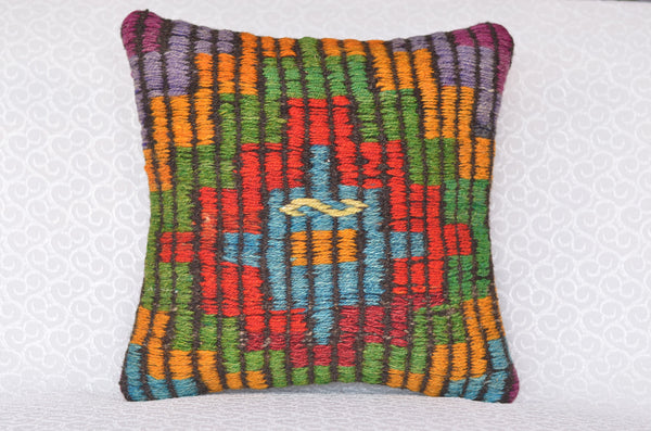 16 x 16 Handmade  Vintage Pillow, %100 Wool, 664912