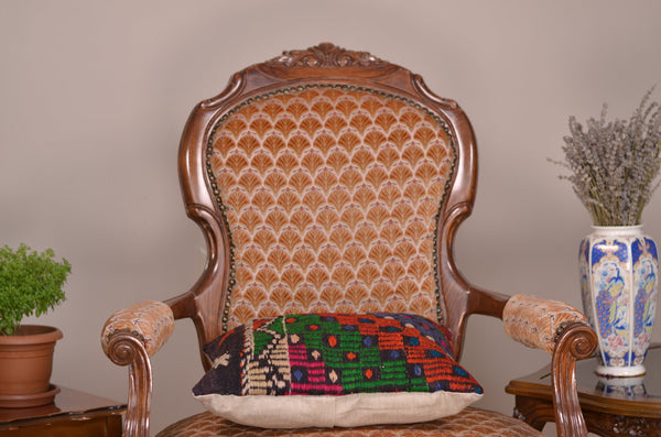 16 x 16 Handmade  Vintage Pillow, %100 Wool, 664913