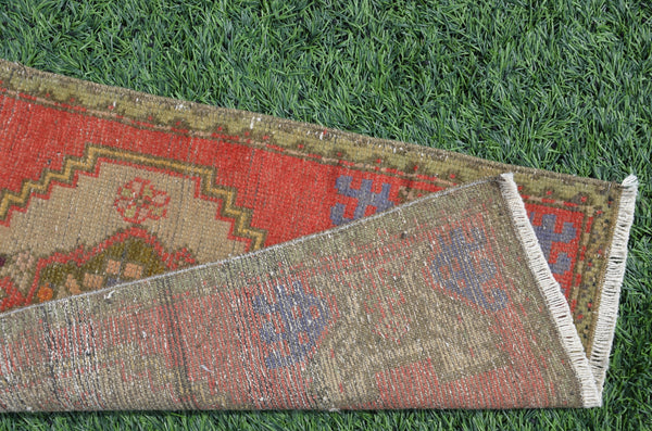 Unique Turkish Vintage small area rug doormat for home decor, bathroom rug, area oushak rug bathroom mat kitchen rug  kilim rug, rug 3,0x1,5, 665101