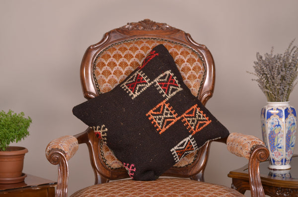 16 x 16 Handmade Decorative Vintage Pillow, %100 Wool, 664915