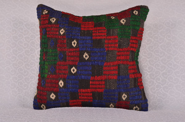 16 x 16 Handmade  Vintage Pillow, %100 Wool, 664916