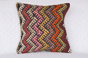 16 x 16 Handmade Decorative Vintage Pillow, %100 Wool, 664919