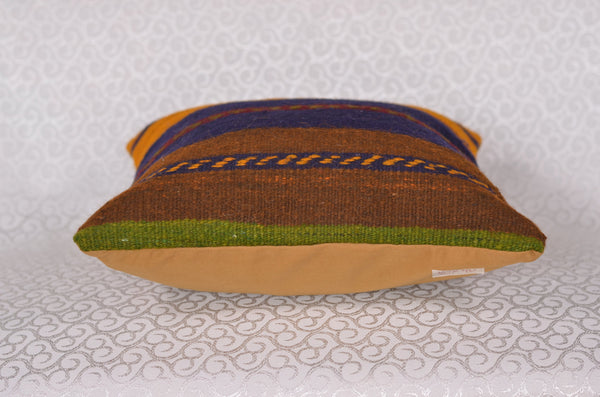 16 x 16 Handmade Decorative  Pillow, %100 Wool, 664926