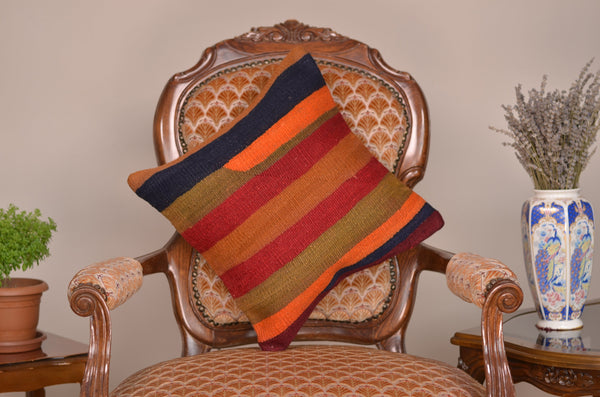 16 x 16 Handmade Decorative Vintage Pillow, %100 Wool, 664934