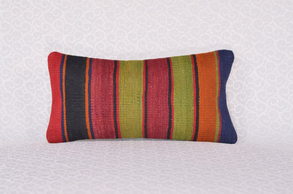 8 x 16 Handmade Turkish Vintage Pillow, %100 Wool, 664947