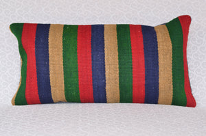 12 x 24 Handmade Turkish Vintage Pillow, %100 Wool, 664952