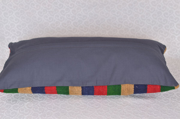 12 x 24 Handmade Turkish Vintage Pillow, %100 Wool, 664952