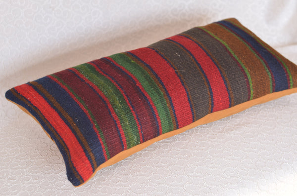 12 x 24 Handmade Turkish Vintage Pillow, %100 Wool, 664958