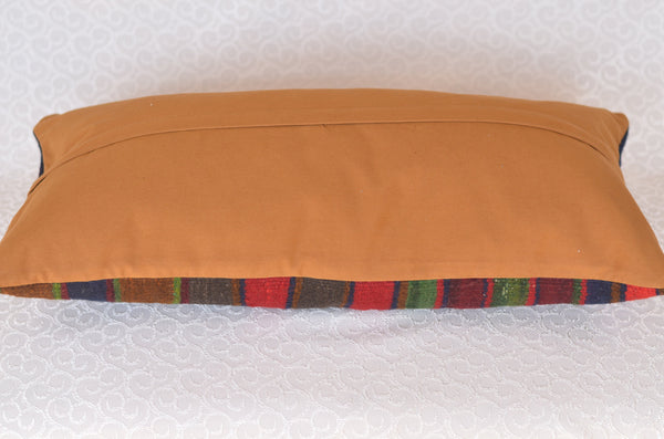 12 x 24 Handmade Turkish Vintage Pillow, %100 Wool, 664958