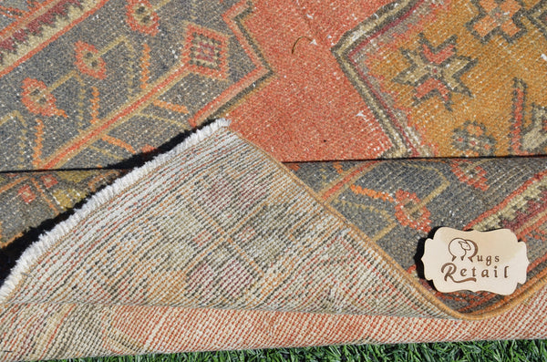 Natural Vintage Turkish runner rug for home decor, area rug, Anatolian oushak rug bedroom rug kitchen rug  bathroom rug kilim, 8'2"X2'11", 665011