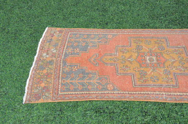 Natural Vintage Turkish runner rug for home decor, area rug, Anatolian oushak rug bedroom rug kitchen rug  bathroom rug kilim, 8'2"X2'11", 665011