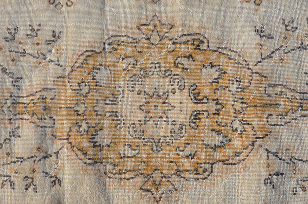 Handknotted oushak Turkish rug for home decor, Vintage rug, area rug boho rug bedroom rug kitchen rug bathroom rug kilim handmade, rugs 7x4, 664229