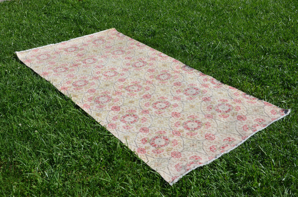 Natural oushak Turkish rug for home decor, Vintage rug, area rug boho rug bedroom rug kitchen rug bathroom rug kilim rugs handmade, rugs 7x4, 664240