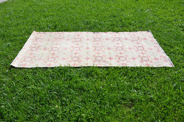 Natural oushak Turkish rug for home decor, Vintage rug, area rug boho rug bedroom rug kitchen rug bathroom rug kilim rugs handmade, rugs 7x4, 664240