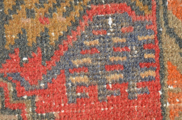 Natural Turkish Vintage small area rug doormat for home decor, bathroom rug, area oushak rug bathroom mat kitchen kilim rug, rug 3,4X1,6, 665147