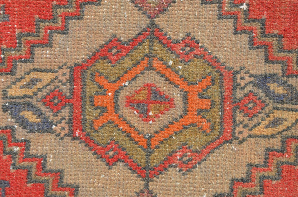 Natural Turkish Vintage small area rug doormat for home decor, bathroom rug, area oushak rug bathroom mat kitchen kilim rug, rug 3,4X1,6, 665147