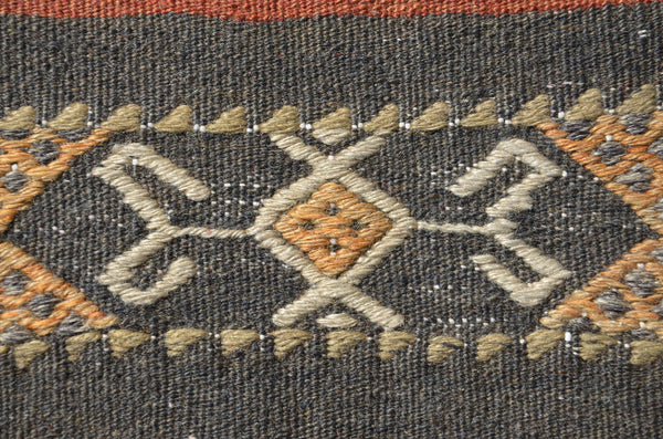 Unique Vintage Turkish runner rug for home decor, area rug, Anatolian oushak rug boho rug kitchen rug  bathroom rug kilim,  13'5"X4'5", 665259