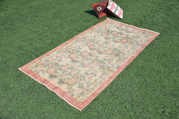 handknotted oushak Turkish rug for home decor, Vintage rug, area rug boho rug bedroom rug kitchen rug bathroom kilim rugs handmade, rugs 6x4, 665029