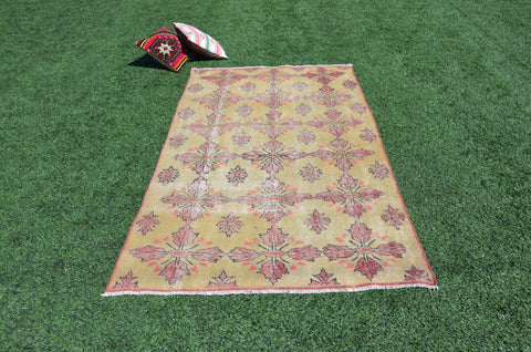 handmade oushak Turkish rug for home decor, Vintage rug, area rug boho rug bedroom rug kitchen rug bathroom rug kilim rug handmade, rugs 7x4, 665041