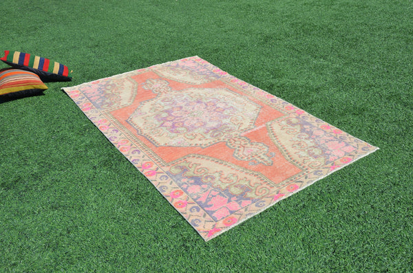 Handmade Vintage Turkish Anatolian rug for home decor, area rug, oushak rug boho rug bedroom rug kitchen rug  bathroom rug kilim, rugs 7x4, 665047