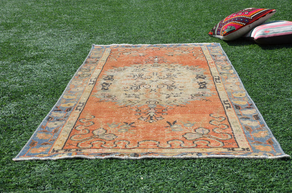 Unique Vintage Turkish Anatolian rug for home decor, area rug, oushak rug boho rug bedroom rug kitchen rug  bathroom rug kilim, rugs 6x3, 665059
