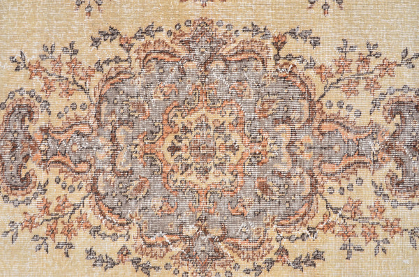 gray oushak Turkish rug for home decor, Vintage rug, area rug boho rug bedroom rug kitchen rug bathroom rug kilim rugs handmade, rugs 7x4, 665063