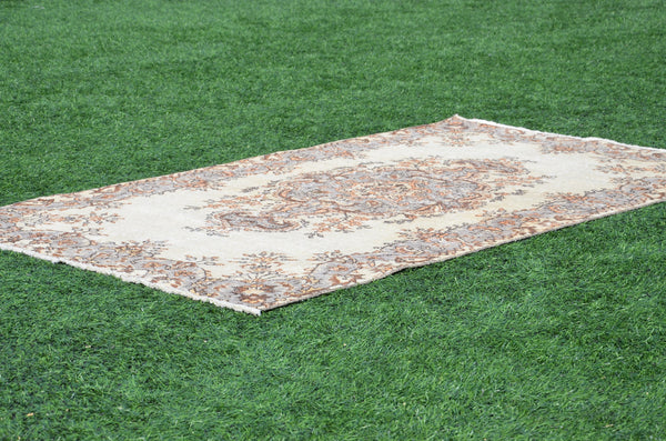 gray oushak Turkish rug for home decor, Vintage rug, area rug boho rug bedroom rug kitchen rug bathroom rug kilim rugs handmade, rugs 7x4, 665063