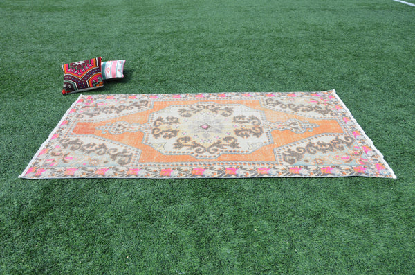 Handmade Vintage Turkish Anatolian rug for home decor, area rug, oushak rug boho rug bedroom rug kitchen rug  bathroom rug kilim, rugs 8x4, 665074