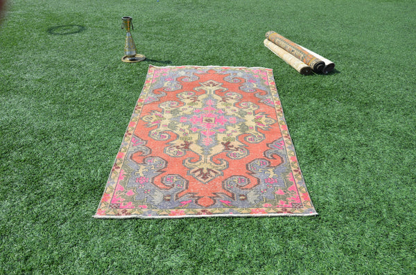 Blue Vintage Turkish Anatolian rug for home decor, area rug, oushak rug boho rug bedroom rug kitchen rug  bathroom rug kilim, rugs 7x4, 665079