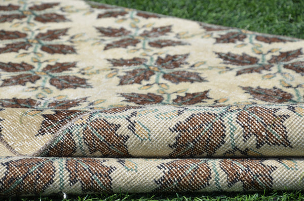 handmade oushak Turkish rug for home decor, Vintage rug, area rug boho rug bedroom rug kitchen rug bathroom rug kilim rug handmade, rugs 7x4, 665082