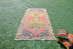 Unique Vintage Turkish Anatolian rug for home decor, area rug, oushak rug boho rug bedroom rug kitchen rug  bathroom rug kilim, rugs 8x4, 665085