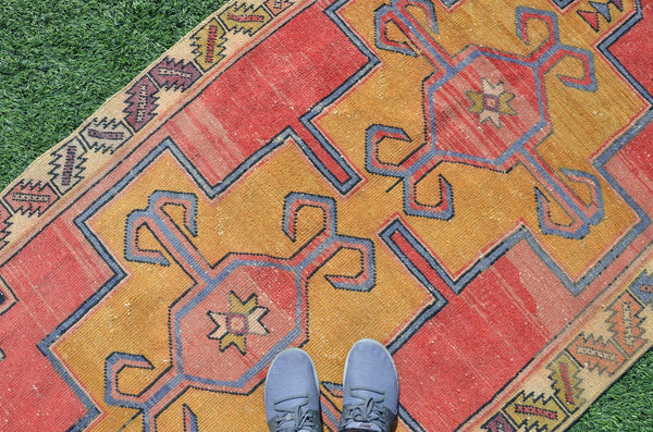 Anatolian Vintage Natural Turkish rug for home decor, area rug, oushak rug boho rug bedroom rug kitchen rug  bathroom rug kilim, rugs 9x4, 665087