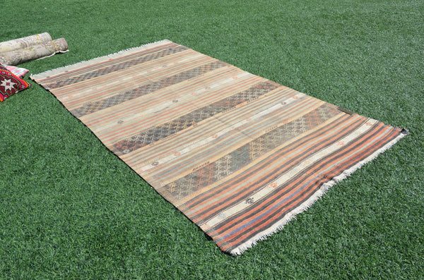 Handmade Turkish large Vintage rug for home decor, oversize rug, area rug oushak rug boho rug bedroom rug kitchen rug  kilim rug, rugs 10x5, 665258