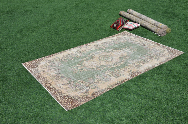 Unique Turkish large Vintage rug for home decor, oversize rug, area rug oushak rug boho rug bedroom rug kitchen rug  kilim rug, rugs 9x5, 665256