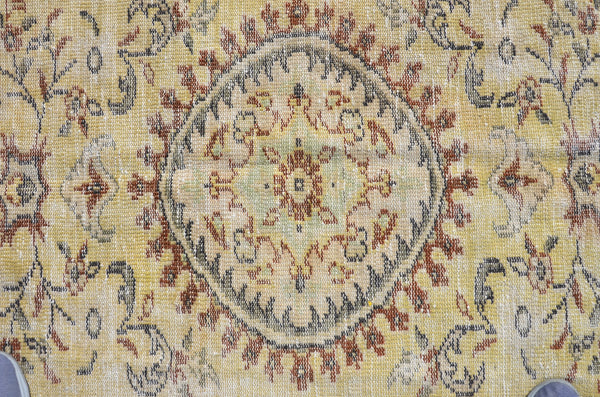 Hand knotted Turkish large Vintage rug for home decor, oversize rug, area rug oushak rug boho rug bedroom kitchen rug  kilim rug, rugs 9x6, 665241
