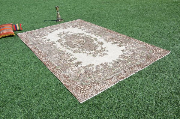 Turkish Handmade large Vintage rug for home decor, oversize rug, area rug oushak rug boho rug bedroom rug kitchen rug  kilim rug, rugs 10x6, 665215