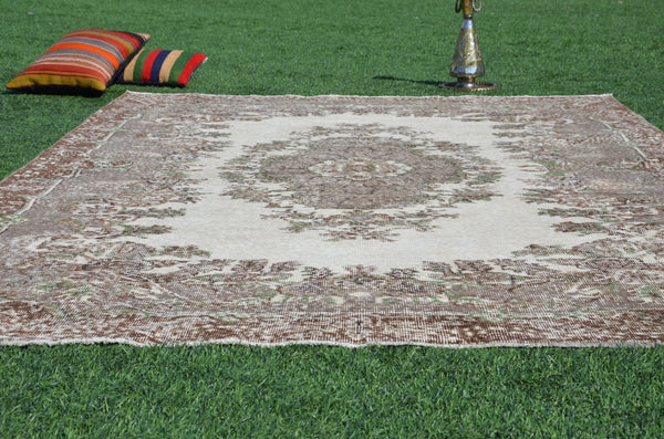 Turkish Handmade large Vintage rug for home decor, oversize rug, area rug oushak rug boho rug bedroom rug kitchen rug  kilim rug, rugs 10x6, 665215