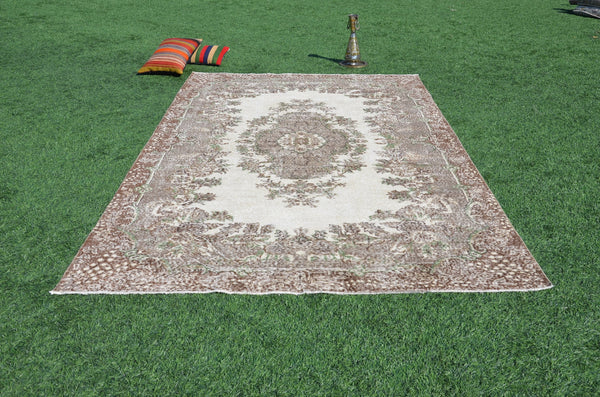 Turkish Handmade large Vintage rug for home decor, oversize rug, area rug oushak rug boho rug bedroom rug kitchen rug  kilim rug, rugs 10x6, 665215