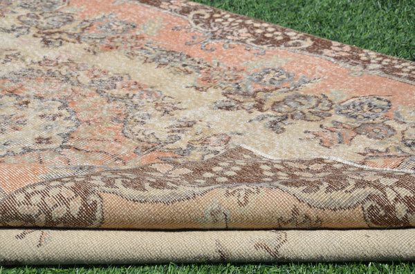 Natural Turkish large Vintage rug for home decor, oversize rug, area rug oushak rug boho rug bedroom rug kitchen rug  kilim rug, rugs 9x5, 665209