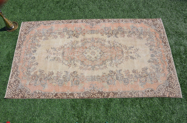 Natural Turkish large Vintage rug for home decor, oversize rug, area rug oushak rug boho rug bedroom rug kitchen rug  kilim rug, rugs 9x5, 665209