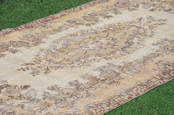 Turkish Handmade large Vintage rug for home decor, oversize rug, area rug oushak rug boho rug bedroom rug kitchen rug  kilim rug, rugs 9x6, 665206