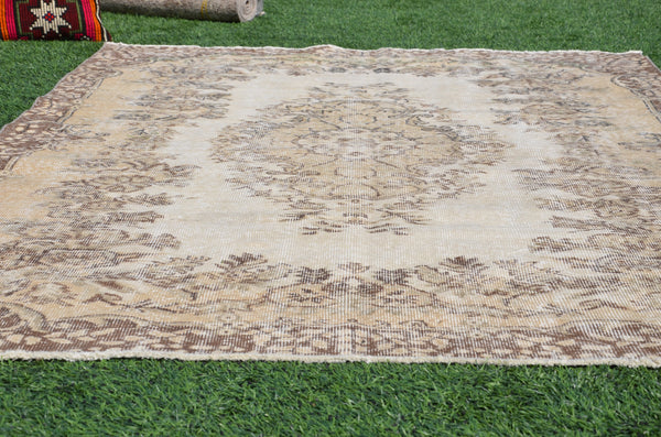 Turkish Handmade large Vintage rug for home decor, oversize rug, area rug oushak rug boho rug bedroom rug kitchen rug  kilim rug, rugs 9x6, 665206