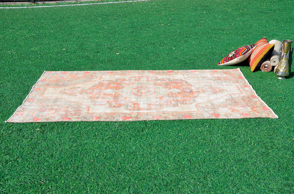 Vintage Turkish Anatolian unique rug for home decor, area rug, oushak rug boho rug bedroom rug kitchen rug  bathroom rug kilim, rugs 8x4, 665283